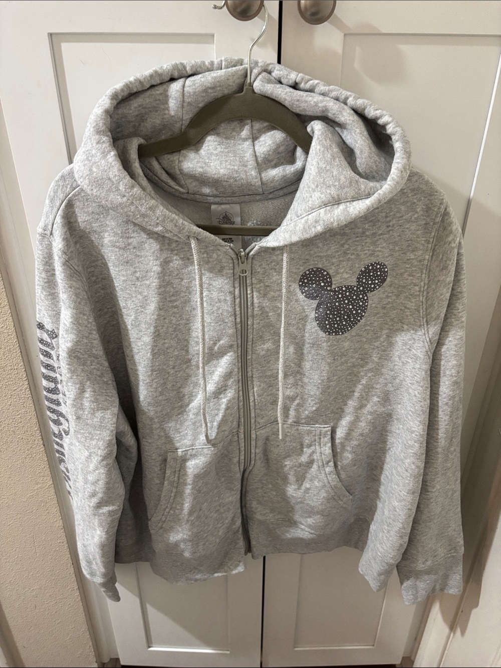 Disney Parks Disneyland Mickey Mouse Bedazzled Rhinestone Zip Hoodie Women’s 1X